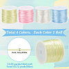 4 Rolls 4 Colors Nylon Satin Rattail Cords NWIR-SC0001-20B-2