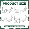 200Pcs 4 Styles Iron Back Bar Pins IFIN-ME0001-21A-2