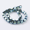 PVD Vacuum Plating Electroplate Non-magnetic Synthetic Hematite Beads Strands G-F534-A08-2