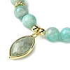 Natural Amazonite Stretch Bracelets BJEW-JB10135-04-3