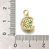 Brass Micro Pave Cubic Zirconia Pendants KK-L225-006G-03-3