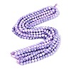 Anti-Tarnish Electroplate Glass Beads Strands EGLA-ZX010-8mm-08-3