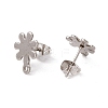 Non-Tarnish 201 Stainless Steel Stud Earring Findings STAS-G266-14P-2