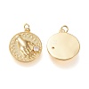 Brass Micro Pave Clear Cubic Zirconia Pendants ZIRC-K086-02G-2