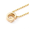 Brass Initial Pendant Necklaces NJEW-JN03330-04-1