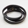 Leather Triple Wrap Bracelets X-BJEW-C300-8-2