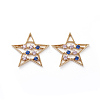 Brass Micro Pave Cubic Zirconia Pendants ZIRC-K083-003G-1