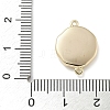 Brass Enamel Oval with Flower Connector Charms KK-M308-06G-01-3