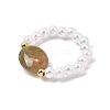 Natural Indian Agate Stretch Rings for Women RJEW-JR00911-5