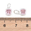 Brass Pave Cubic Zirconia Charms KK-CBABC34-07S-01-3