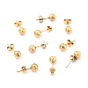 Ion Plating(IP) 304 Stainless Steel Stud Earring Findings STAS-I183-09A-G-1