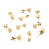 Ion Plating(IP) 304 Stainless Steel Stud Earring Findings STAS-I183-09A-G-1