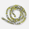 Electroplate Transparent Glass Beads Strands EGLA-A034-T2mm-M04-2