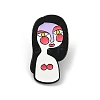 Abstract Lady Enamel Pins JEWB-R001-02EB-04-1