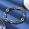 304 Stainless Steel Oval Link Chains Bracelets for Men & Women BJEW-D042-39P-3