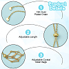 5Pcs Adjustable Braided Brass Macrame Pouch Cable Chain Slider Bracelet Making BJEW-BBC0001-17A-3