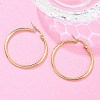 Ion Plating(IP) 304 Stainless Steel Hoop Earrings X-EJEW-N0016-11G-E-5