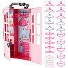   Plastic Doll Clothes Hanger and Closet DIY-PH0022-05-1