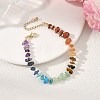 7 Chakra Gemstone Chip Beaded Bracelets BJEW-JB14189-1