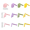 SUPERFINDINGS 48Pcs 12 Style Spray Painted Iron Stud Earring Findings IFIN-FH0001-69-2