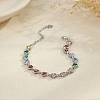 304 Stainless Steel Pave Colorful Cubic Zirconia Tennis Bracelets for Women BJEW-T023-02B-P-1