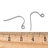 316 Surgical Stainless Steel Earring Hooks STAS-Z124-02C-P-3