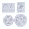 Boutigem 4Pcs 4 Style Pendant Silicone Molds DIY-BG0001-48-1