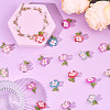 50Pcs 5 Colors Transparent Acrylic Pendants TACR-SC0001-50-5