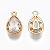 Brass Micro Cubic Zirconia Charms KK-N231-176-NF-2