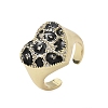Brass Micro Pave Cubic Zirconia Cuff Rings RJEW-H256-07G-4