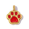 304 Stainless Steel with Red Enamel Charms SA-OY002-20G-1