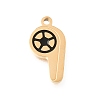 304 Stainless Steel Enamel Pendants STAS-E531-15G-1