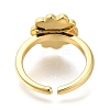 Rack Plating Brass Open Cuff Rings for Women RJEW-S244-03G-D-3