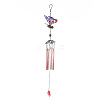 Iron 3D Butterfly Wind Chime Pendant Decorations HJEW-TAC0008-07A-1