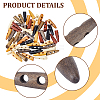 56Pcs 7 Colors 2-Hole Wood Buttons BUTT-GF0004-26-6