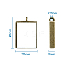 Alloy Open Back Bezel Big Pendants PALLOY-TA0021-02AB-8