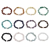 12Pcs Natural & Synthetic Gemstone Chips Stretch Bracelets for Women BJEW-JB11343-4