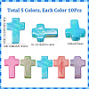 50Pcs 5 Colors Natural Freshwater Shell Beads Strands SHEL-SC0001-67-2