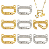 8Pcs 2 Colors Brass Spring Gate Rings KK-PH0014-46-1