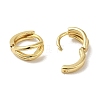 Hollow Brass Huggie Hoop Earrings for Women EJEW-C097-06G-G-2