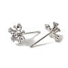 Brass Cubic Zirconia Stud Earring Settings CU-CBA53F6-01P-2