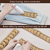4.8M Iron on/Sew on Ethnic Style Embroidery Leaf Polyester Hollow Lace Ribbons OCOR-WH0070-96-5