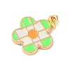 Brass Enamel Pendants KK-B114-15G-03-2