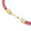 3MM Braided Round Imitation Leather Cord Bracelet Making MAK-S075-01G-M-3