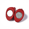 Spray Painted Alloy Magnetic Clasps with Loops PALLOY-T080-19A-07-NR-4