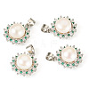 4Pcs Natural Pearl Pendants PALLOY-TAC0182-2
