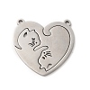 Non-Tarnish 304 Stainless Steel Split Pendants LS-STAS-H212-16P-1