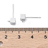 SHEGRACE Brass Cube Stud Earring Findings XGR0106P-121P-3