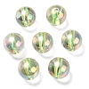 UV Plating Transparent Rainbow Iridescent Acrylic Beads OACR-F004-01D-2