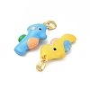 Brass Enamel Pendants KK-B158-03G-2